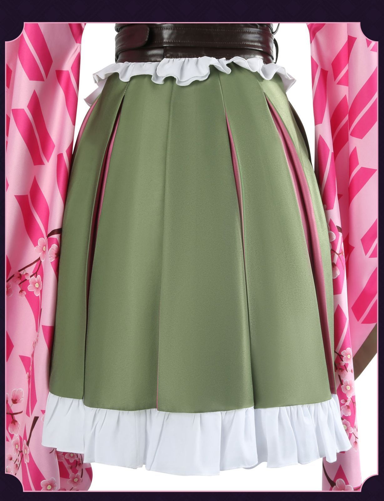 鬼滅の刃コスチューム甘露寺蜜璃仮装ステージ服イベントハロウィン演出服文化祭アニメ変装cosplayキャラ