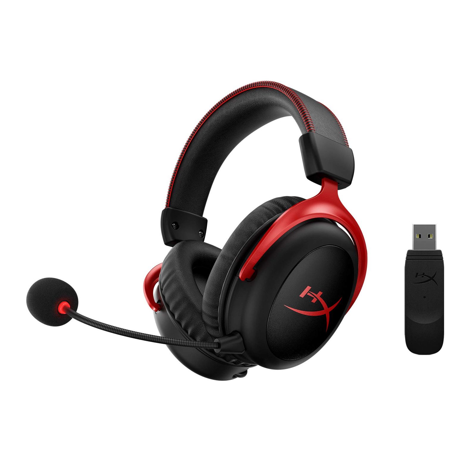 HyperX Cloud II ワイヤレスゲーミングヘッドセット 7.1バーチャルサラウンドサウンド対応 30時間長持ちバッテリー レッド PS4/PS5/PC/Switch 2年保証 HHSC2X-BA-RD/G ( [レッド] [E.無線 CloudII]