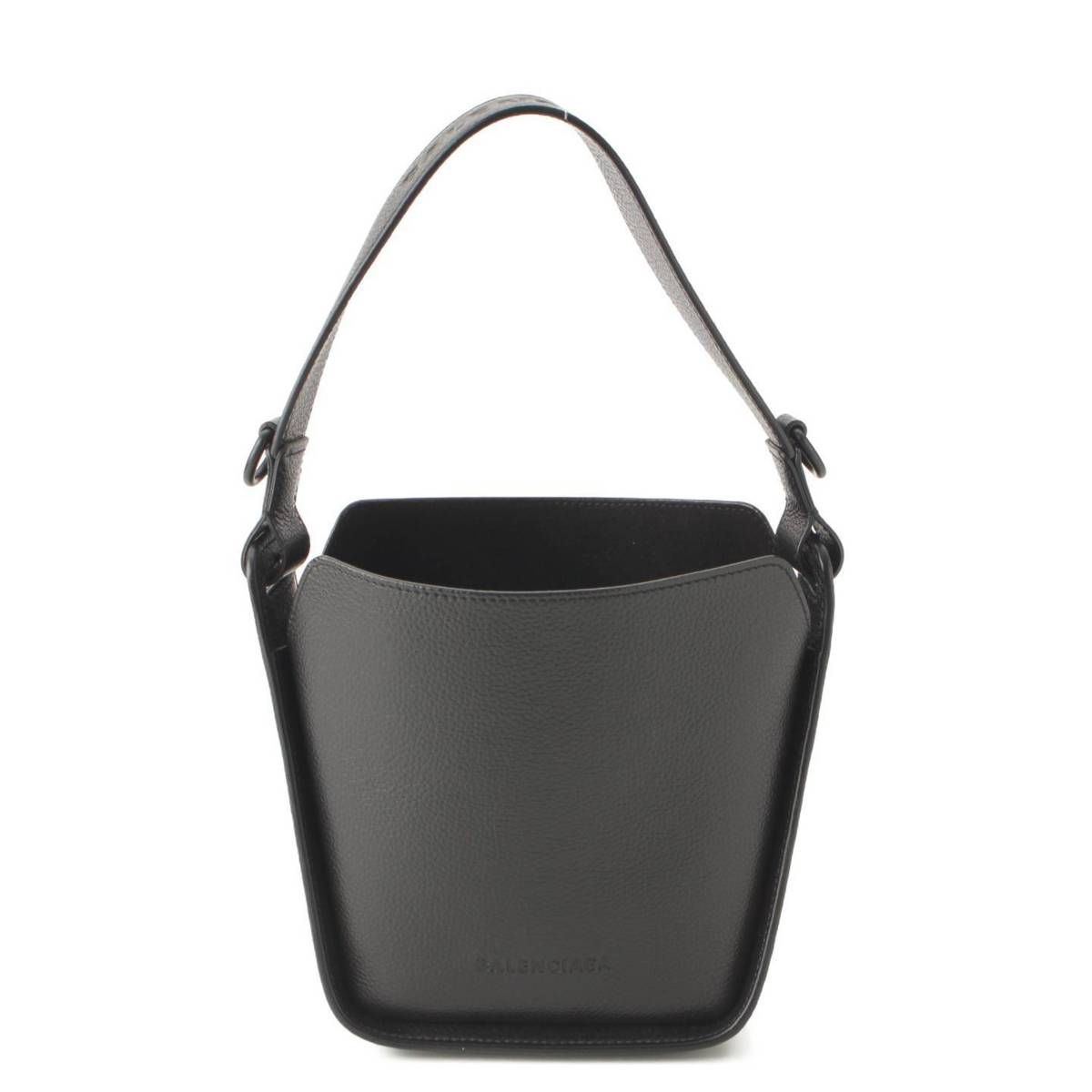 【バレンシアガ】Balenciaga　ノースサウス XS レザー 2way ハンドバッグ 684623 ブラック 【中古】【鑑定済・正規品保証】194353