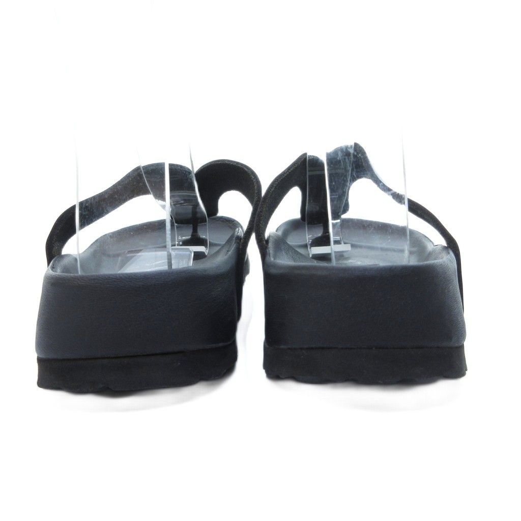 Y's ブラックサンダル ワイズ Y's × ビルケンシュトック BIRKENSTOCK レザー トング