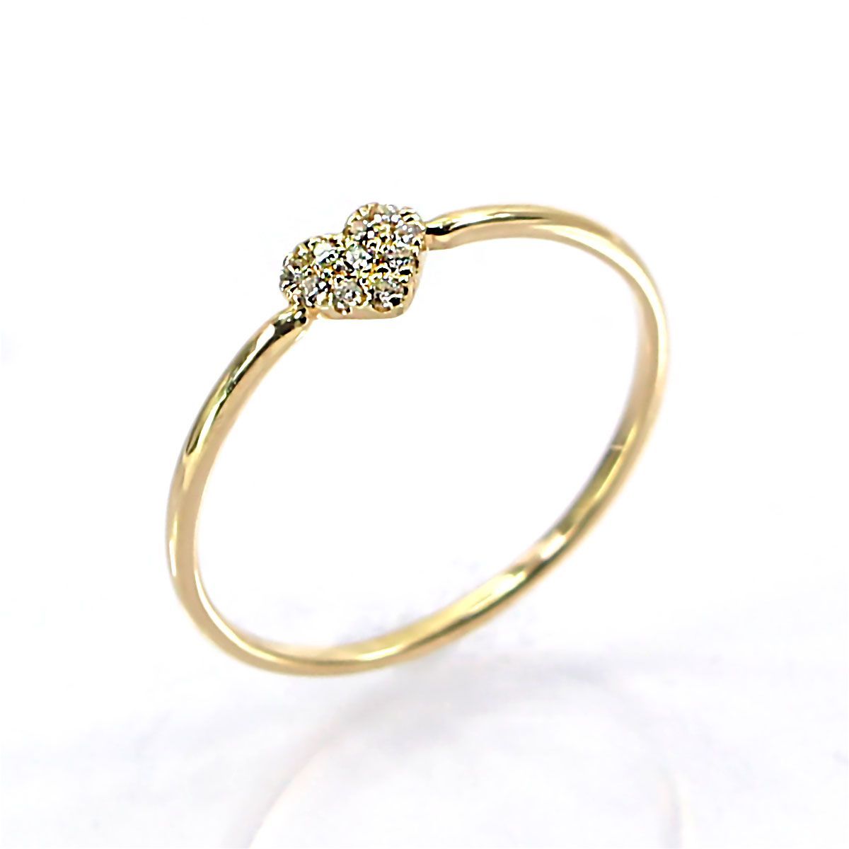 指環 AHKAH／アーカー ハートパヴェ K18 ダイヤモンド 0.05ct ＃12 