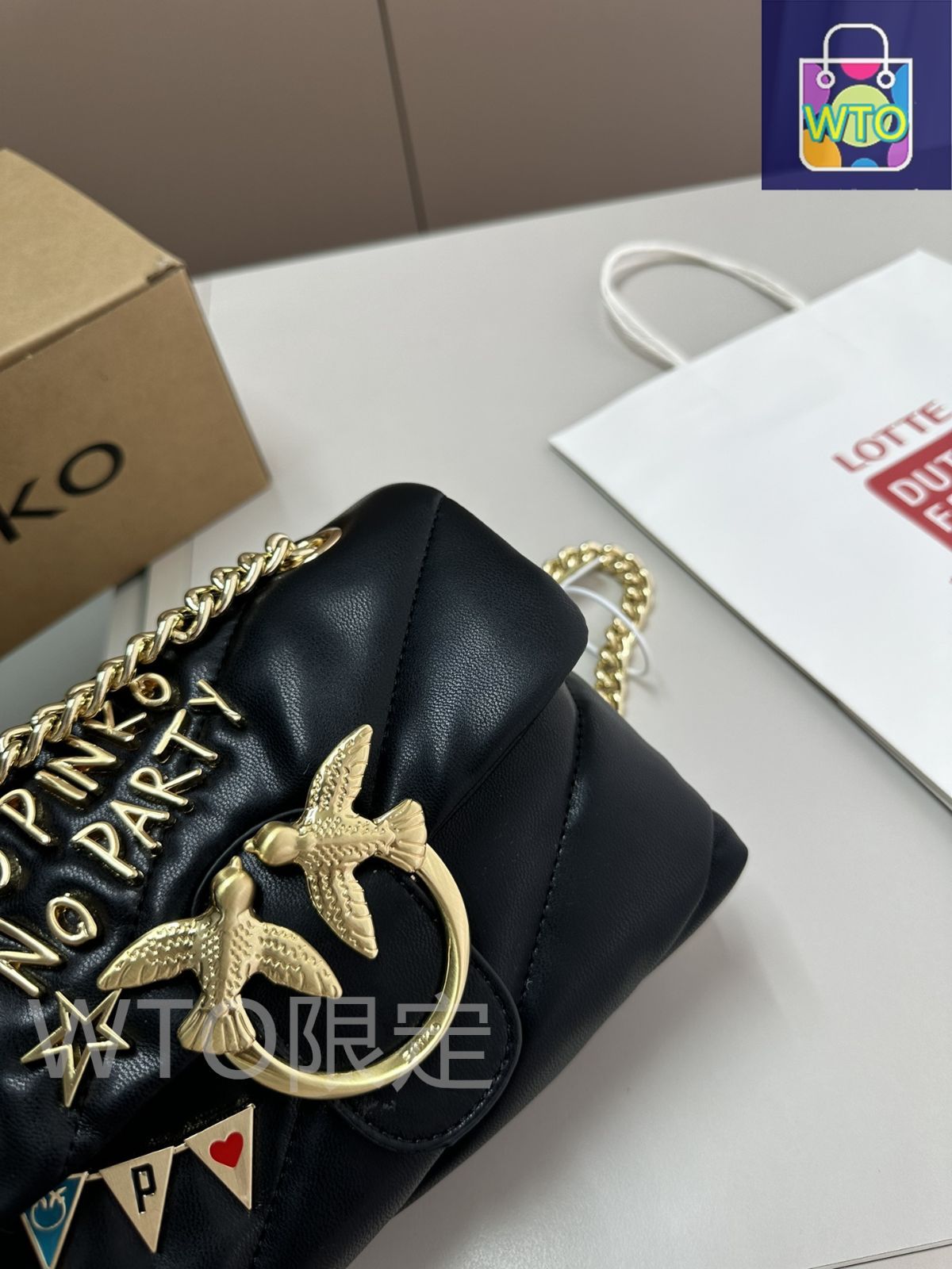  今日 PINKO バッジ スワロウバッグ 在庫 価格 -WTO輸入1 ハンドバッグ バッグ