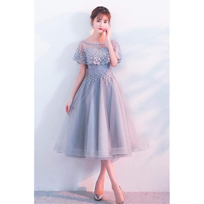 在庫 マドルガーダ パーティードレス ミモレ丈 結婚式 ワンピース 結婚式ドレス ロング フォーマルドレス 大きいサイズ お呼ばれ 披露宴 謝恩会 発表会 演奏会 大人 上品 優雅 S678 レッド XXL 0