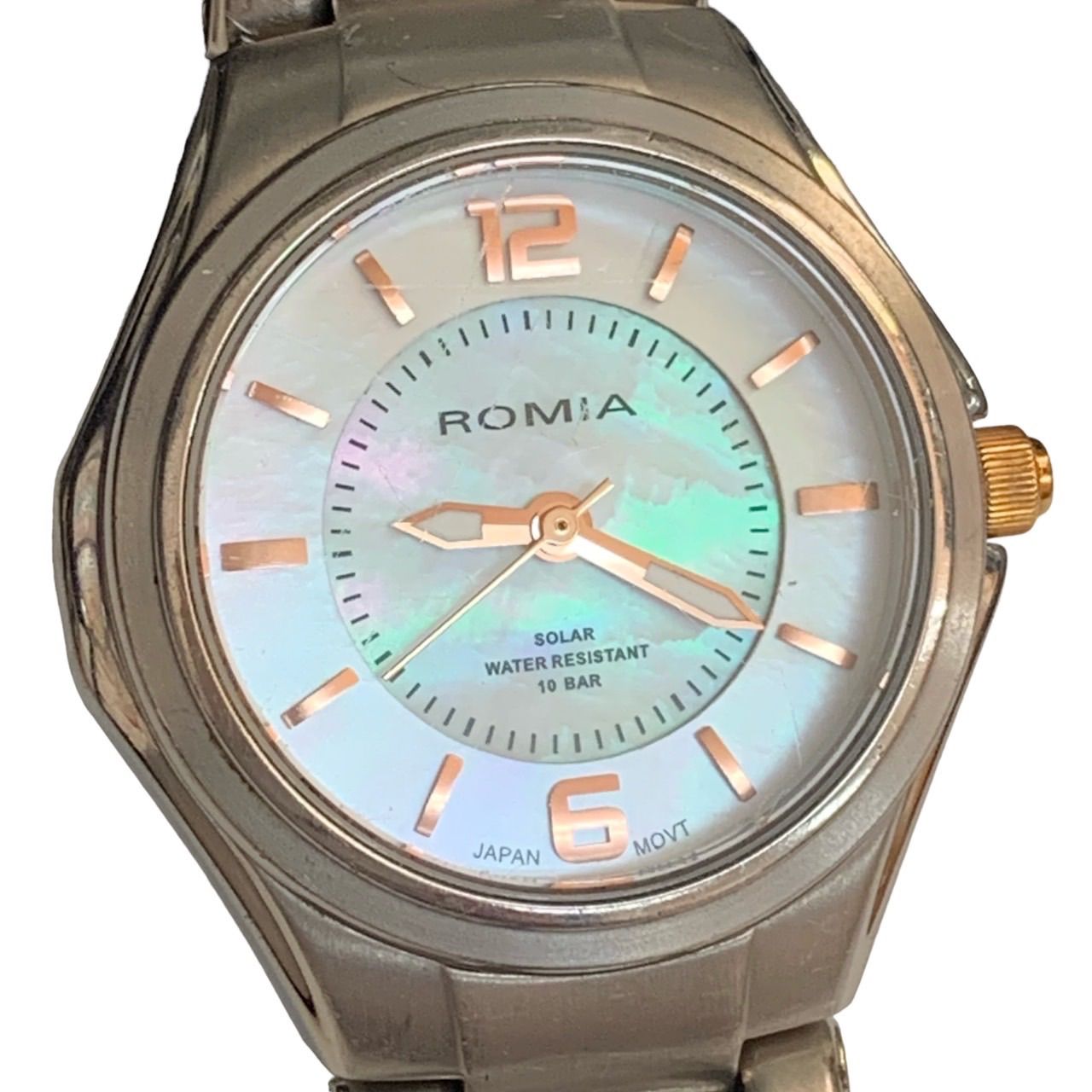 美品⭐️ROMIA ロミア】 ソーラー腕時計 RM-321L キラキラフェイス