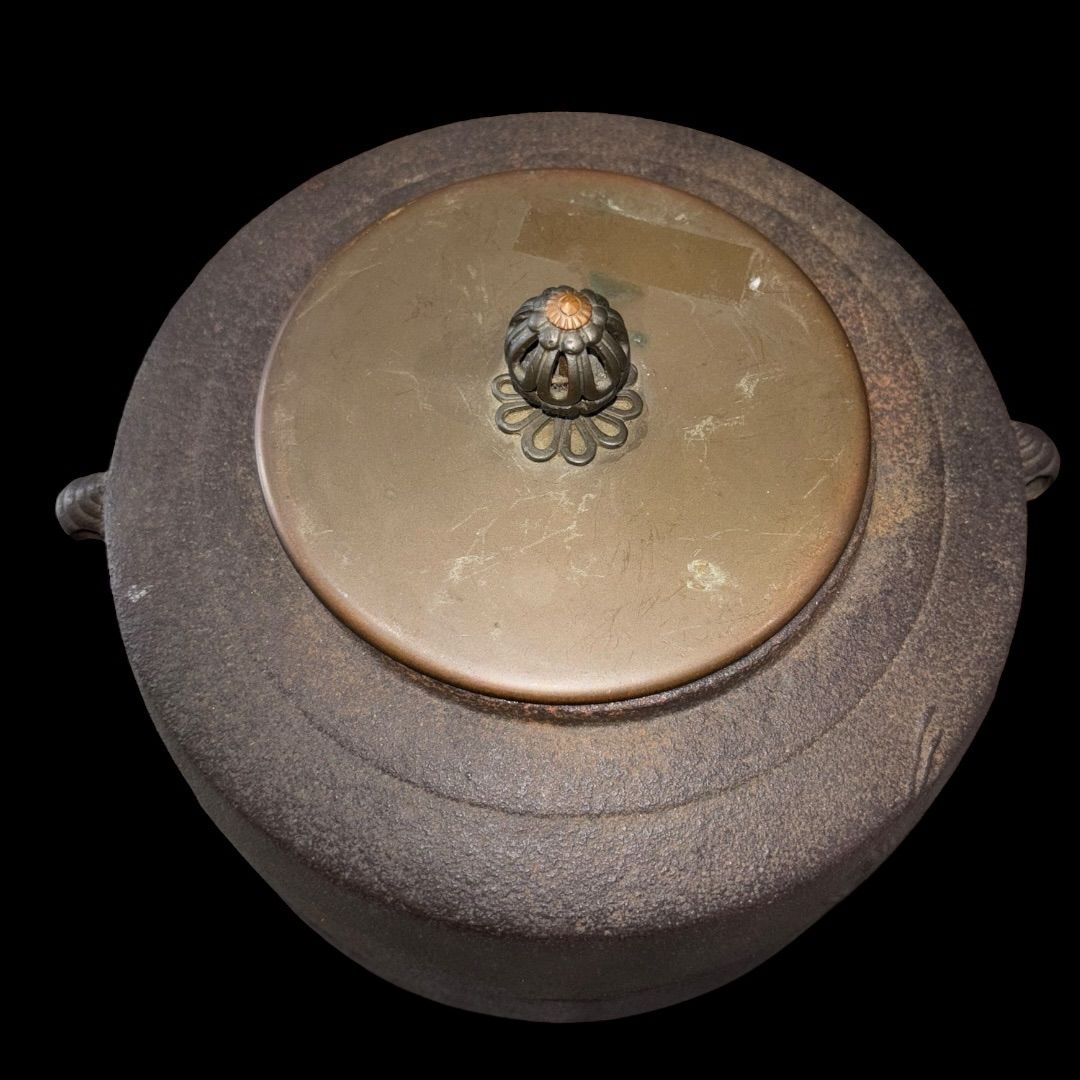 伝統工芸士 菊池政光 定価数十万円 鶴と鳥 鉄瓶 アンティーク 骨董