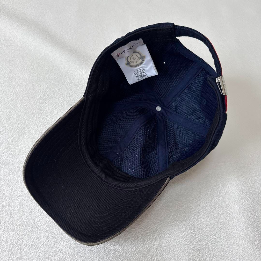 モンクレール MONCLER ベースボール キャップ 帽子 紺色