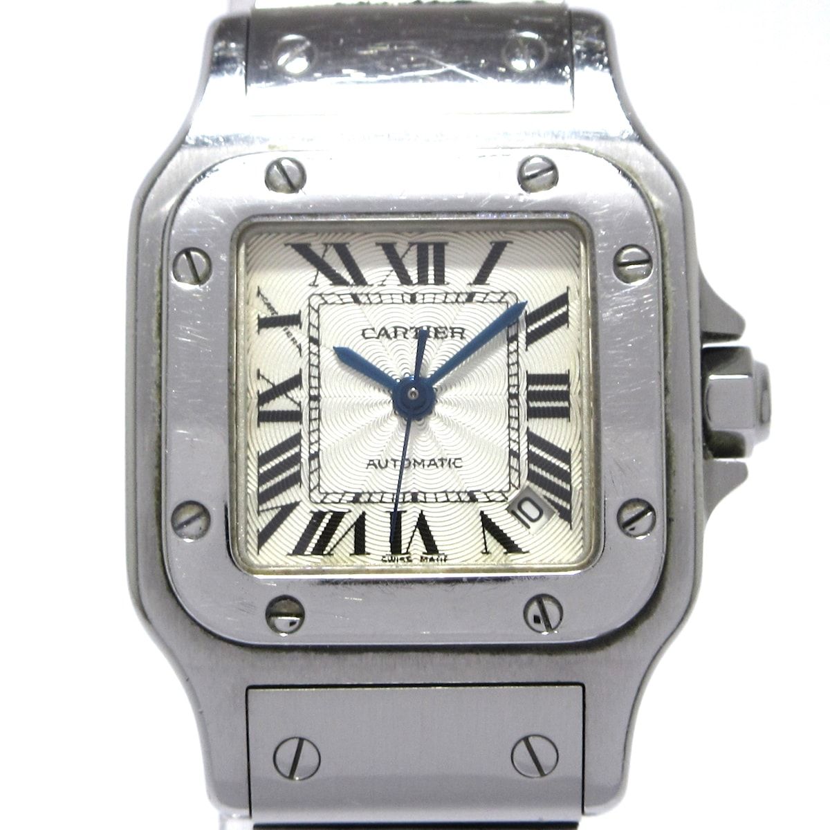 Cartier カルティエ 腕時計 サントスガルベSM W20054D6 レディース SS|ギョーシェ文字盤 シルバー