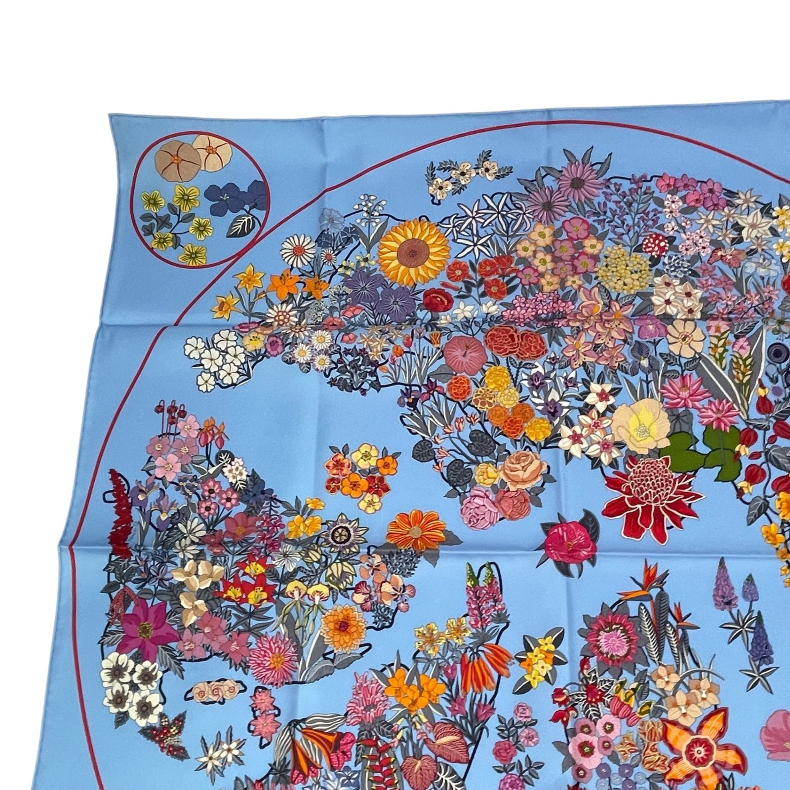 未使用品 HERMES エルメス スカーフ 2023年 カレ90 PLANIFLEURS