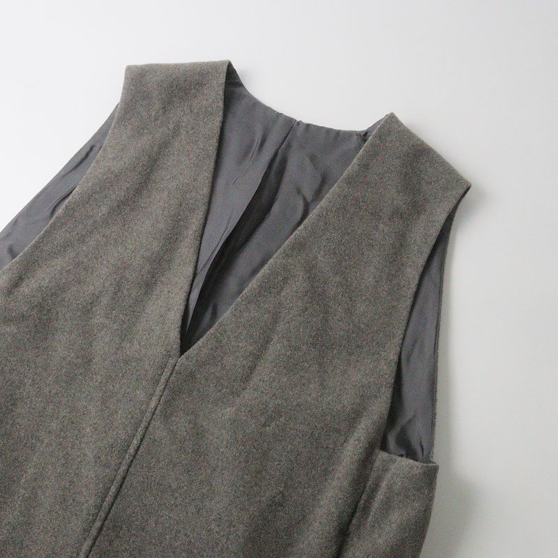 美品 2022AW ネストローブ nest Robe ウールカシミヤフリース Vネック