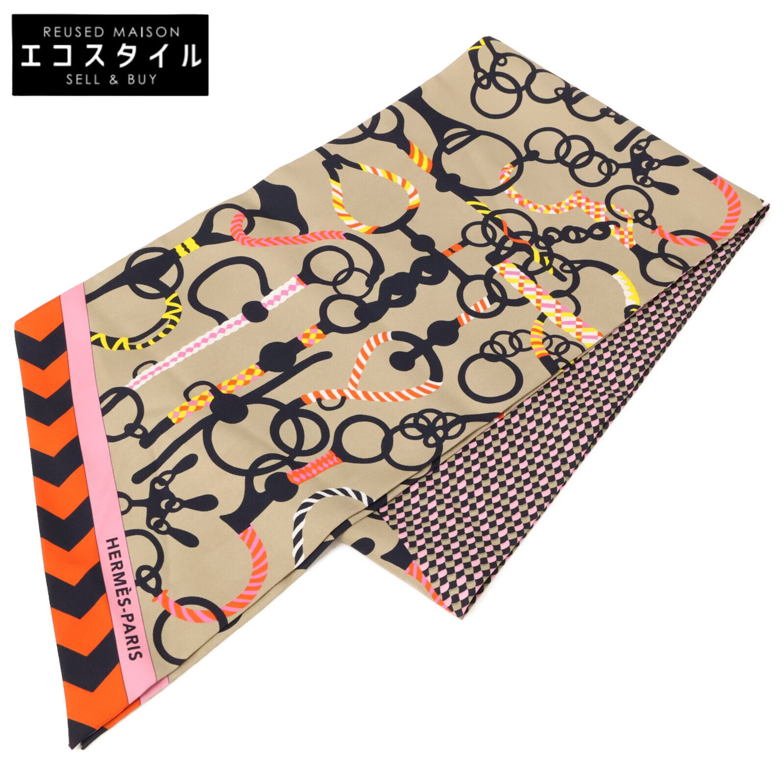 HERMES エルメス 093267S 04 Mors Et Tresses モールエトレス シルク マキシツイリーカット