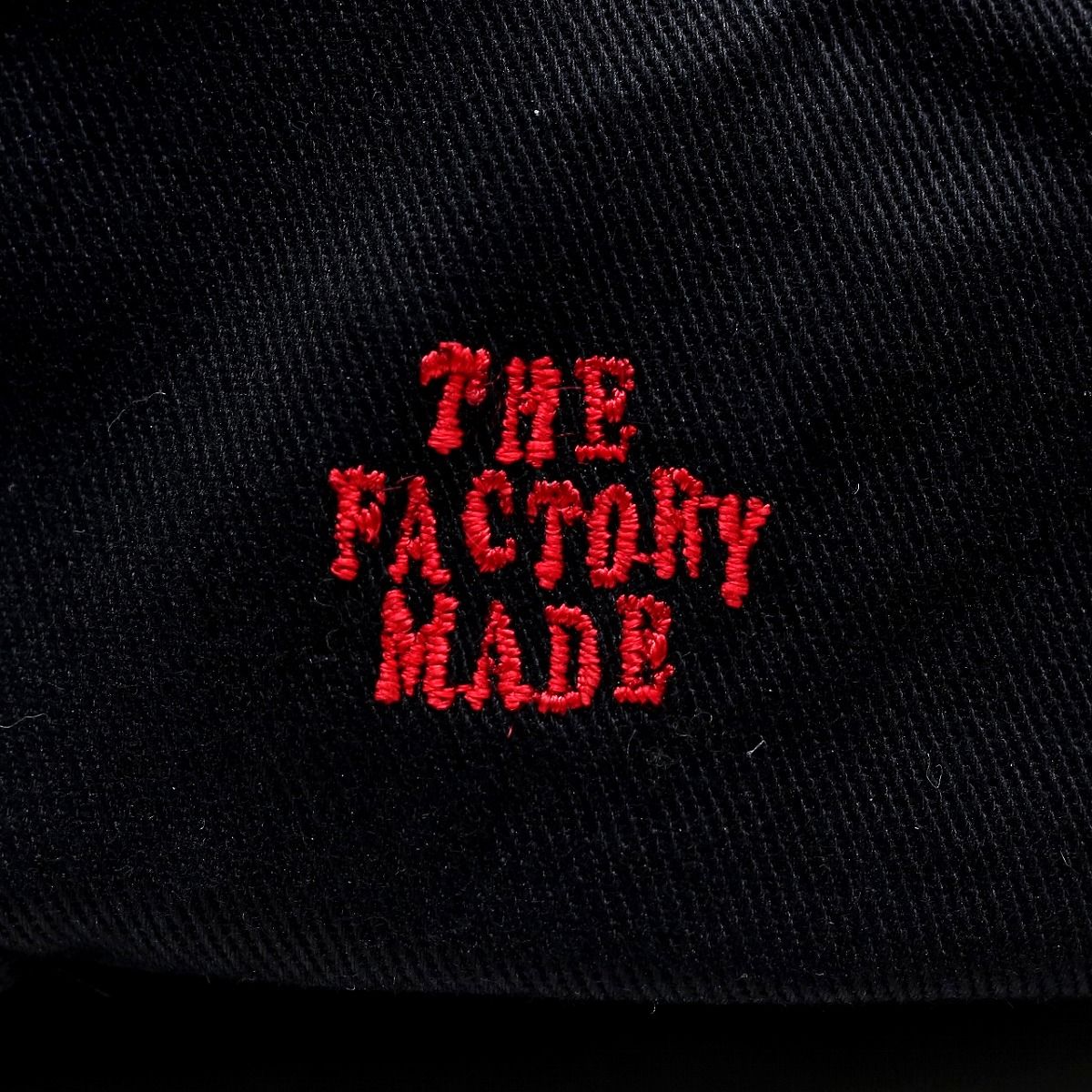 THE FACTORY MADE (ザファクトリーメイド) キャップ メンズ キャラクター 帽子 ツイル マスコットキャップ 58cm ベースボールキャップ ベージュ ブラック 【MB】