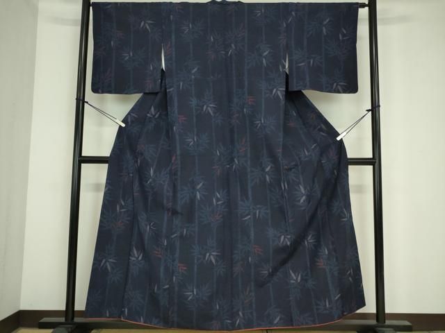 平和屋着物□上質な紬 80亀甲 笹竹文 正絹 逸品 DAAS9765zy