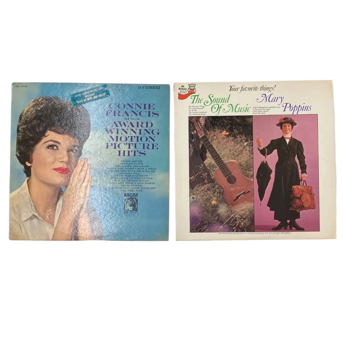 レコード the sound of music CONNIE FRANCIS ☆2枚まとめ売り