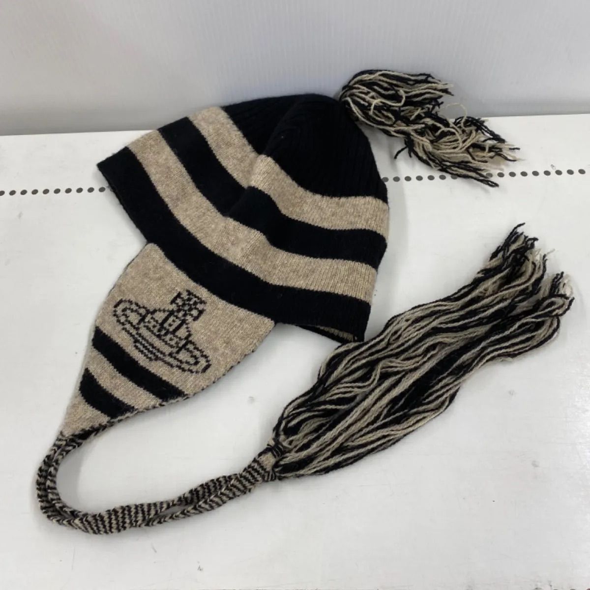 74.【希少】Vivienne Westwood ORB WOOL KNIT CAP 耳当て付き