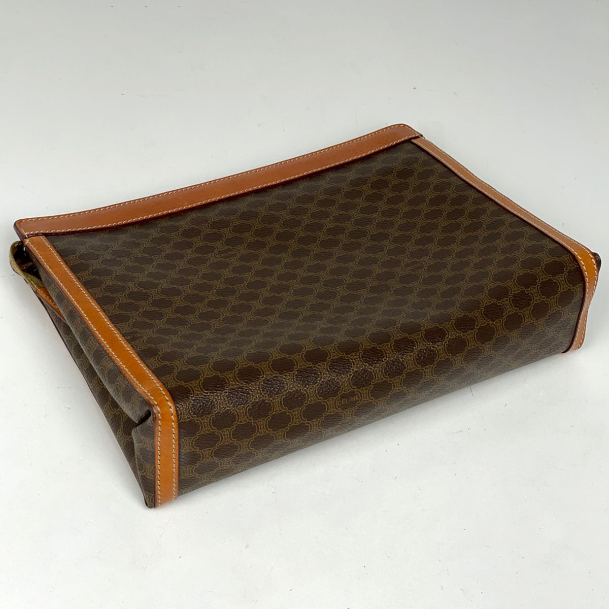 セリーヌ CELINE マカダム柄 セカンドバッグ クラッチバッグ セカンドバッグ コーティングキャンバス ブラウン レディース