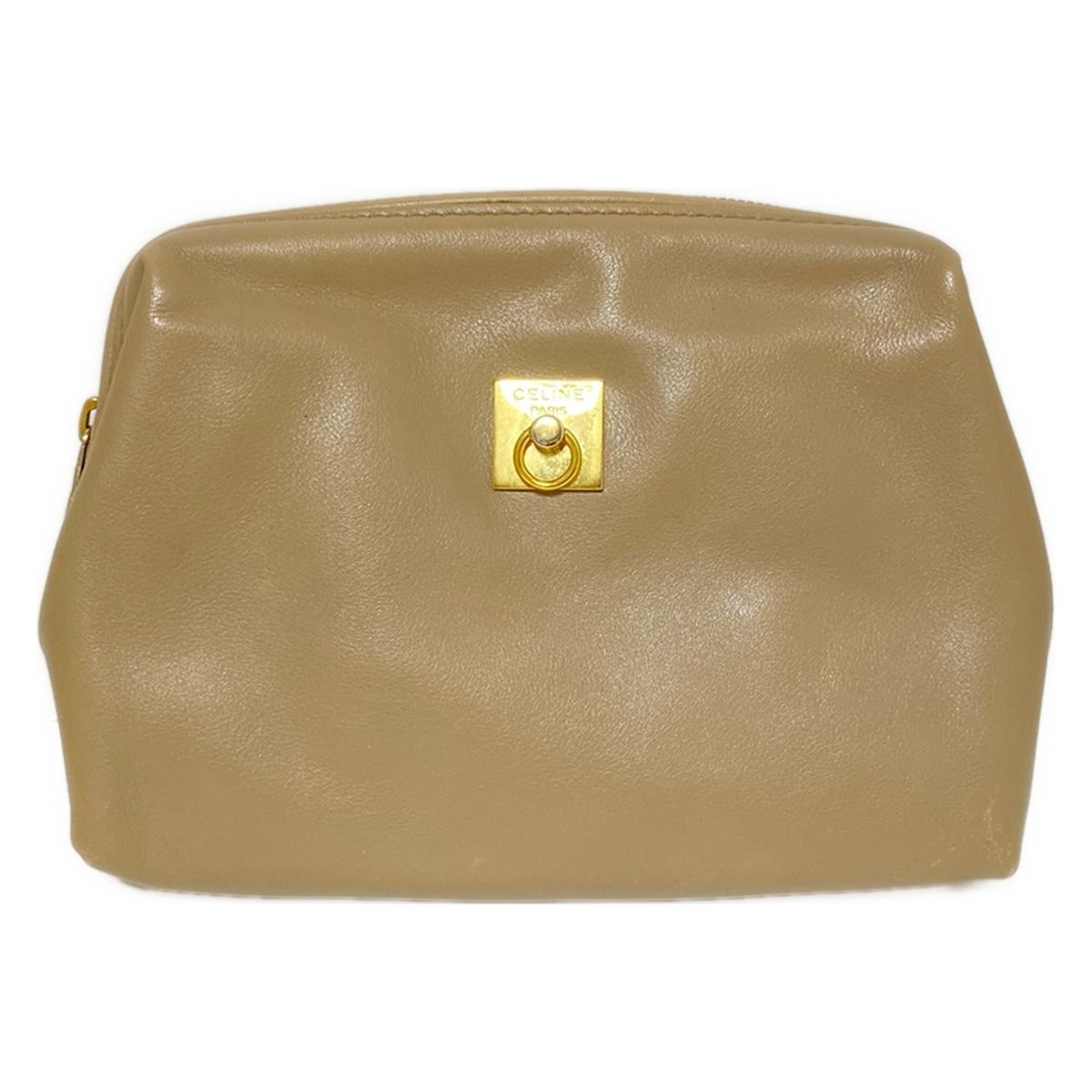 CELINE セリーヌ ポーチ - ベージュ レザー