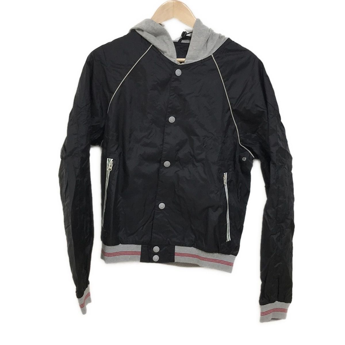 ARMANIJEANS アルマーニジーンズ ブルゾン サイズ48 M メンズ - 黒×グレー 長袖|ジップアップ|春|秋