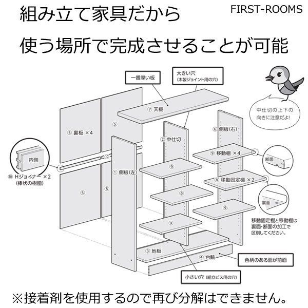 本棚・書棚 既製品 幅86.5 奥行き31（レギュラー） 高さ117ｃｍ(棚板