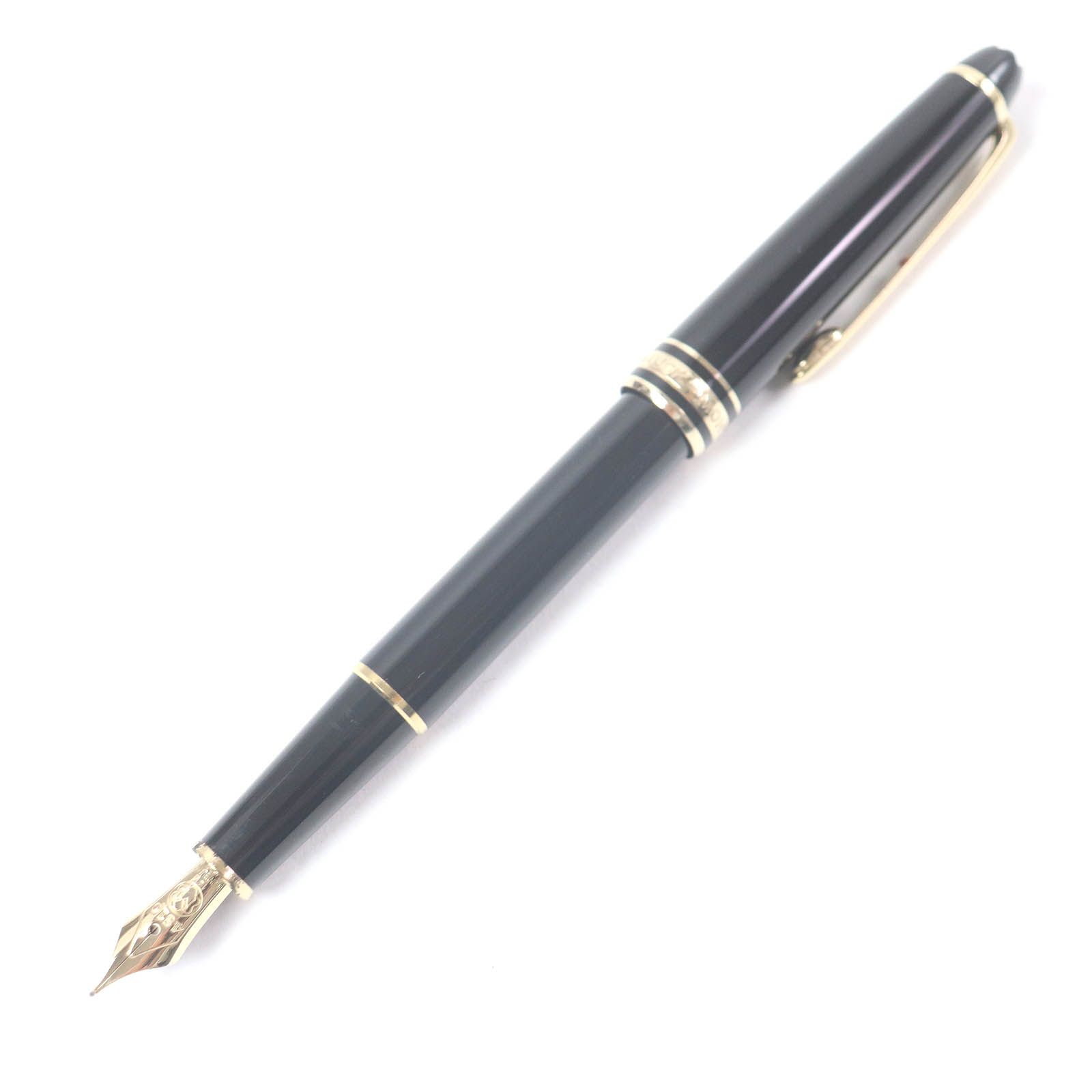 □MONTBLANC モンブラン マイスターシュテュック クラシック ペン先14K Fニブ キャップ式 万年筆 ブラック ゴールド ケース付き 西ドイツ製 メンズ