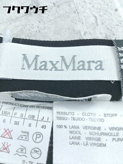 ◇ MaxMara マックスマーラ イタリア製 白タグ 膝下丈 ラップ 巻き スカート 40サイズ ブラック レディース  【1002798913950】