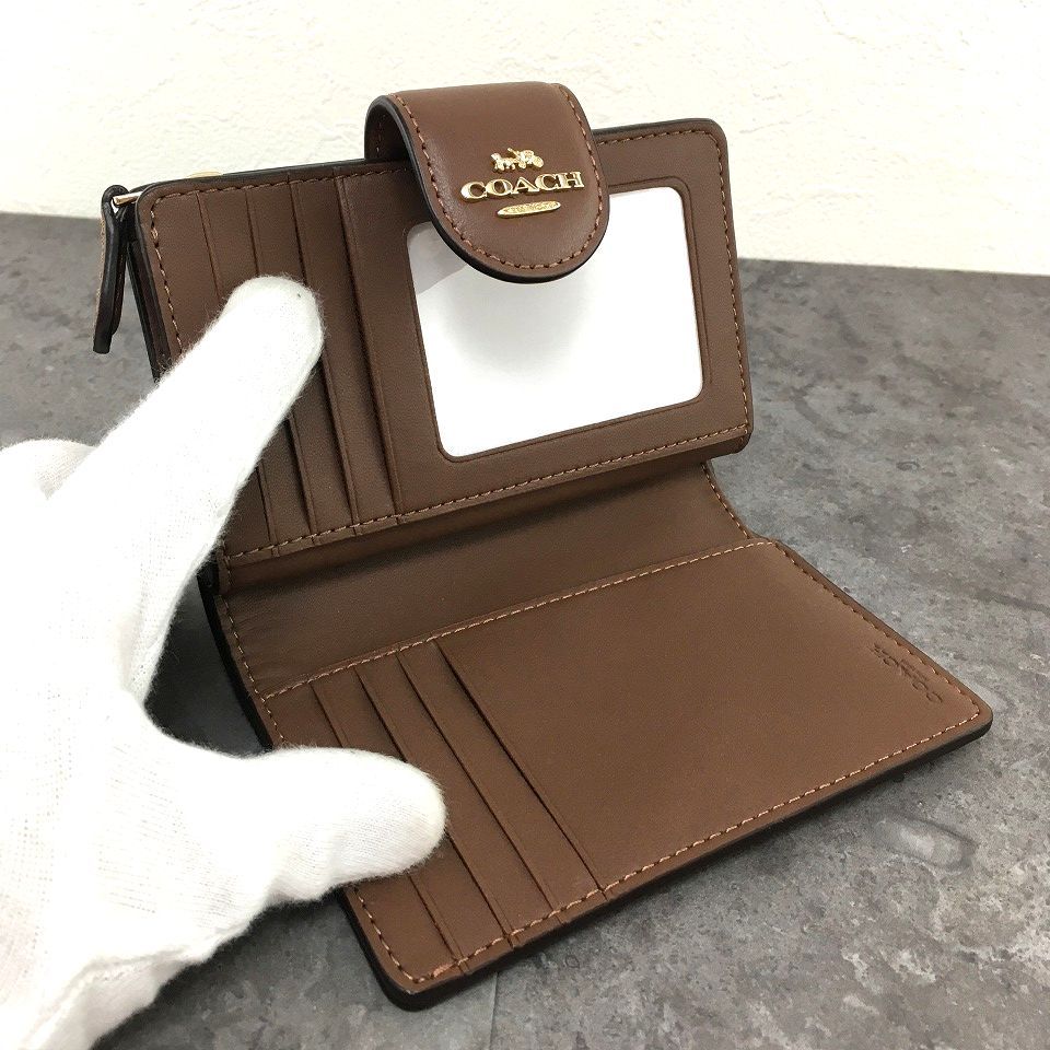 送料込み！ 未使用品 COACH ミディアムウォレット C0082 ブラウン 420  