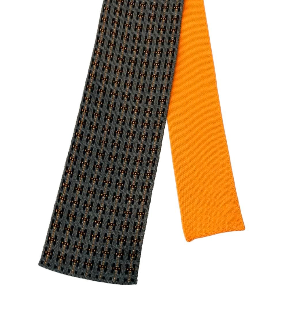 【美品】HERMÈS ネクタイ　エルメス　ニットタイ　H 楽天市場】HERMES エルメス Hロゴ ニットタイ ニット タイ