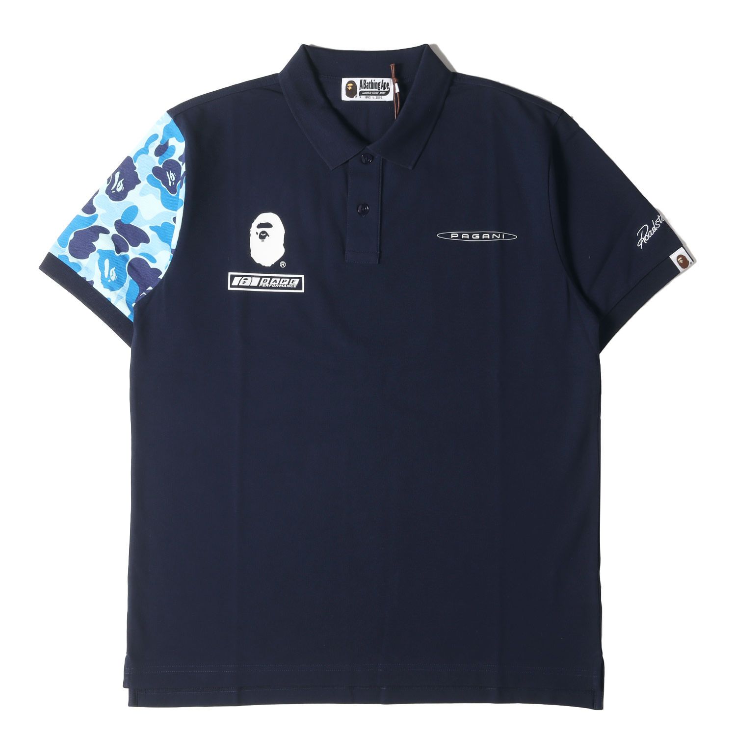 割引購入 新品】A BATHING サイズ:L ポロシャツ エイプ ベイシング ア APE トップス
