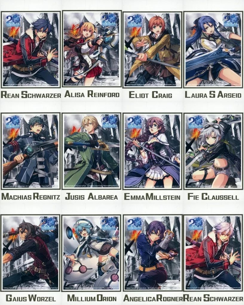 閃の軌跡　羽プロくじ　C賞カード　コンプリート 中古】キャラカード 全12種セット 箔プリントフォト風カード