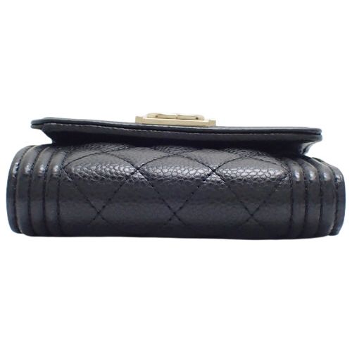 CHANEL シャネル ボーイシャネル マトラッセ ウォレット 3つ折り 財布 CHANEL シャネル 3つ折り財布 スモールフラップウォレット
