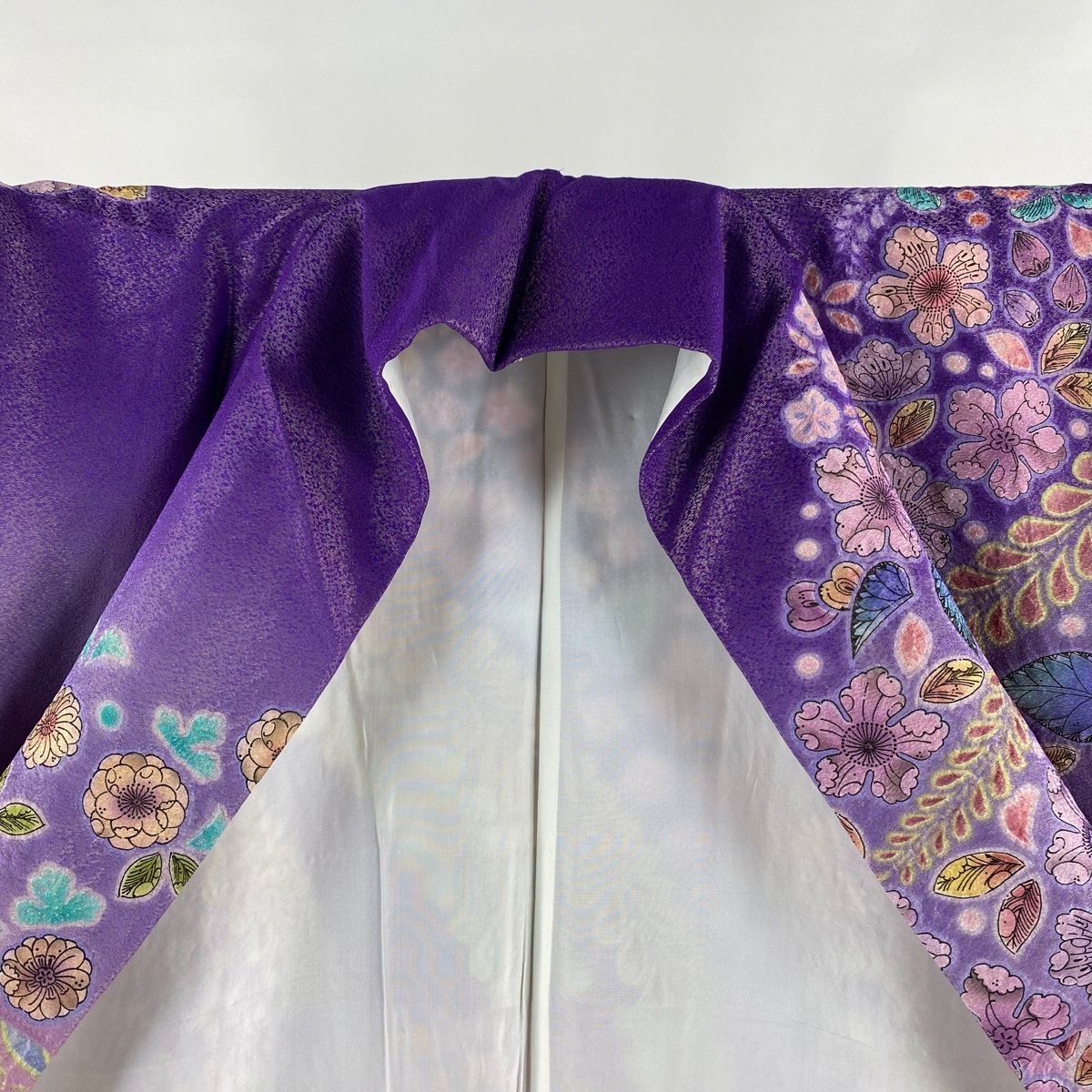 振袖 身丈164cm 裄丈69cm L 袷 辻が花柄 金通し 絞り ピンク