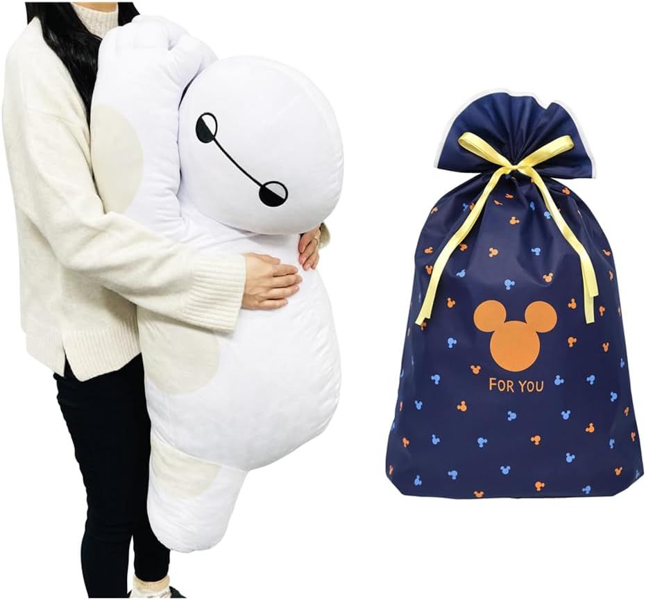 MORIPiLO 抱き枕 クッション ベイマックス ラッピング袋セット ディズニー キャラクター グッズ 大きい ぬいぐるみ 添い寝枕 特大 約90cm ホワイト Disney まくらのモリシタ 4620804