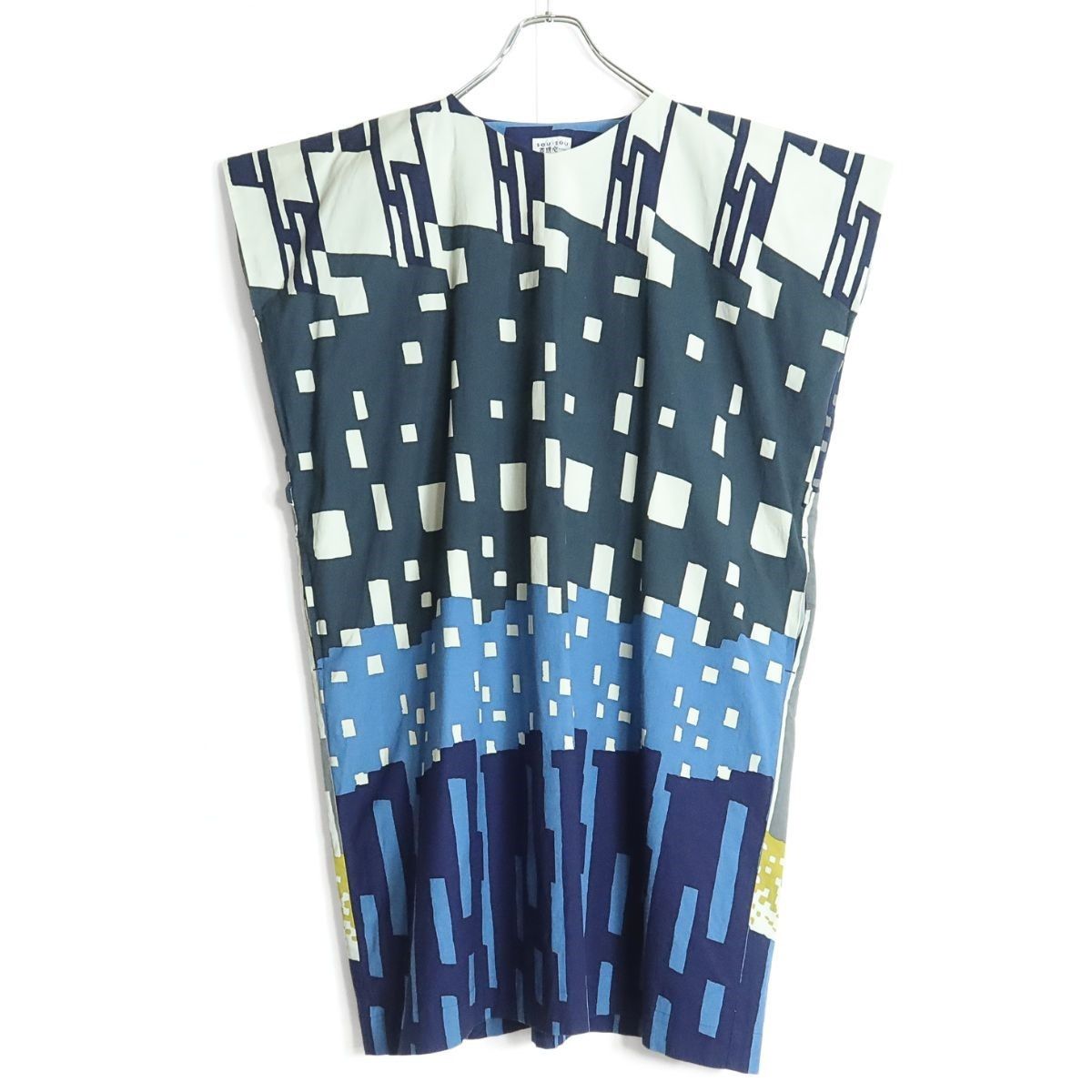 sousou様 美品】ソウソウ SOUSOU☆長方形衣 ワンピース 貫頭衣 フレンチ袖