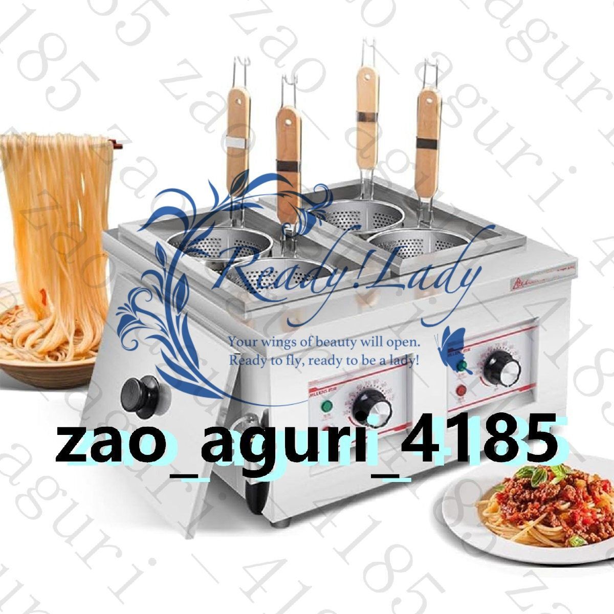 ラーメン、うどん、そば：湯で麺器4穴用、用品,3相200V、型ENB-