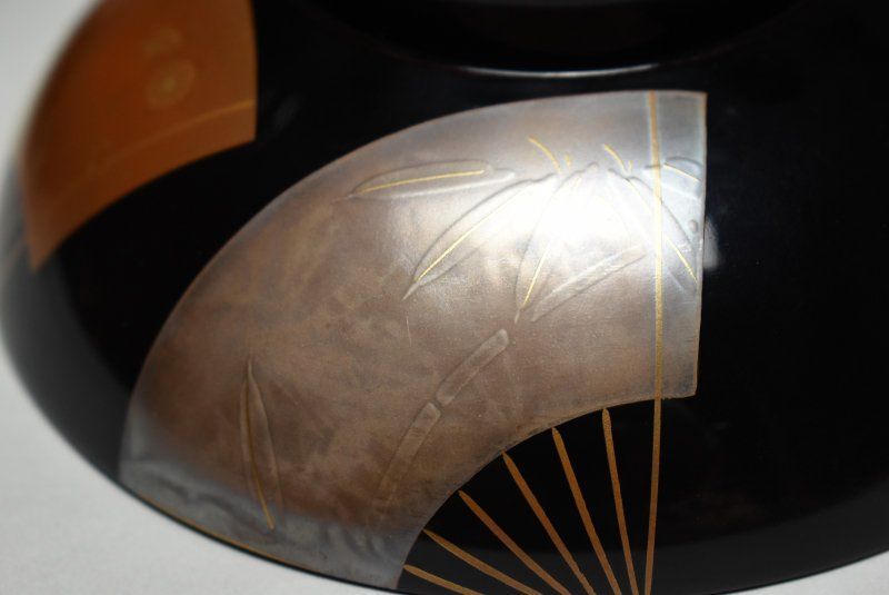 金銀扇蒔絵椀 元箱