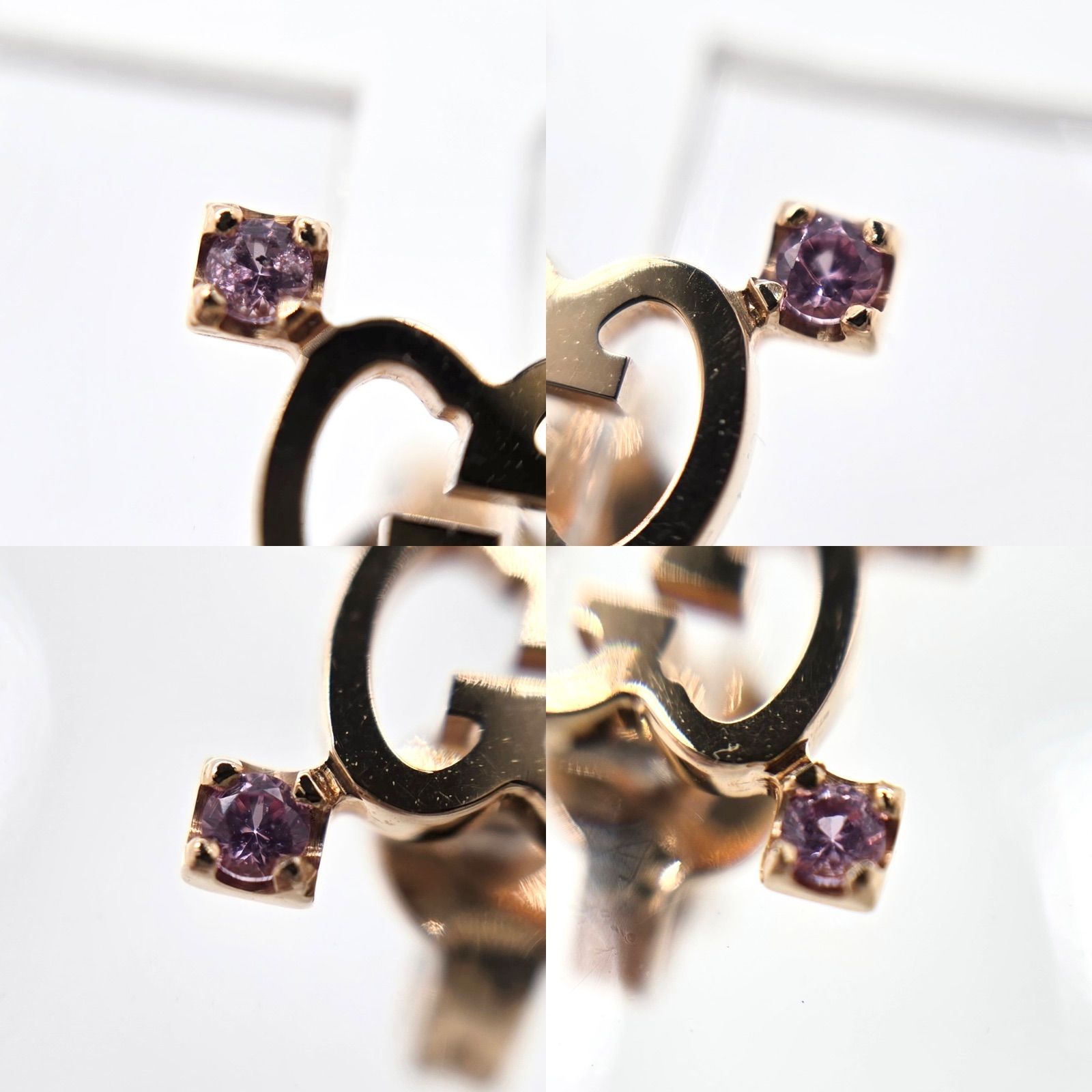 GUCCI グッチ GG アイコン スターダスト ピアス 片耳 K18PG 750 ピンク