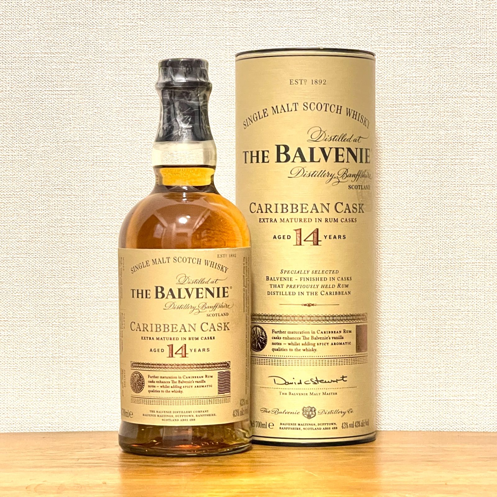バルヴェニー 14年 カリビアンカスク 箱あり シングルモルト スコッチウイスキー