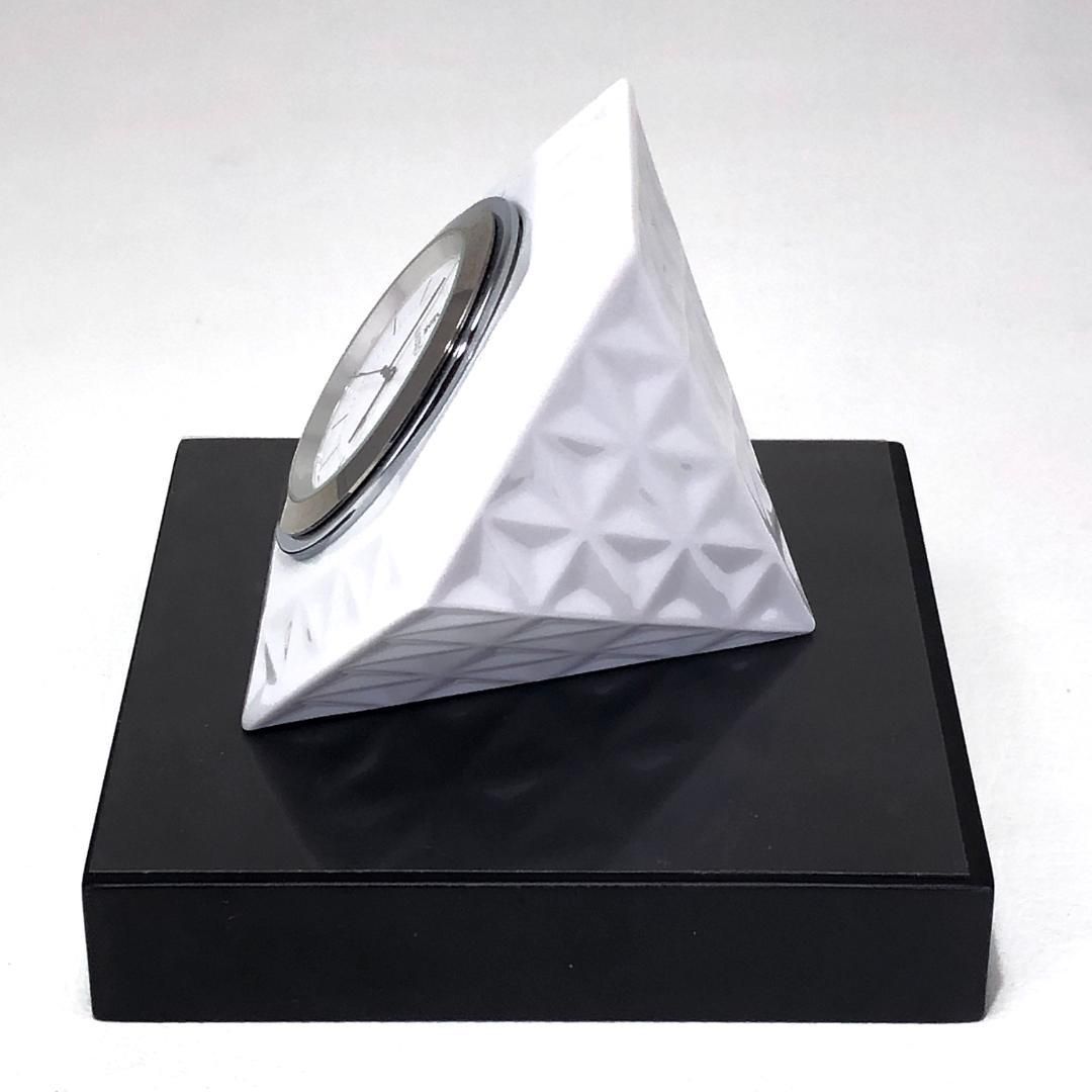 美品・台座付】LLADRO リヤドロ／置き時計／白磁 ダイヤモンド型 SKU