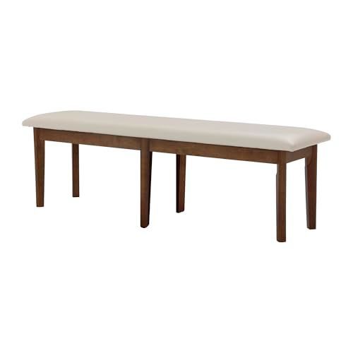 エメロード ダークブラウン 座面|合皮 幅140cm ベンチ 408760 関家具 Sekikagu
