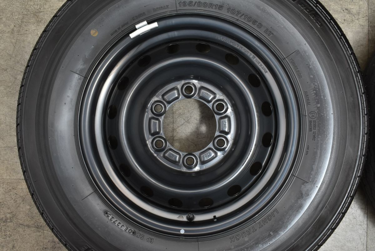 製 新車外し バリ溝 トヨタ 200 ハイエース 純正 15in 6J 35 ブリヂストン エコピア RD613 195 80R15 LT レジアスエース FFCRYSTALESIA_COM