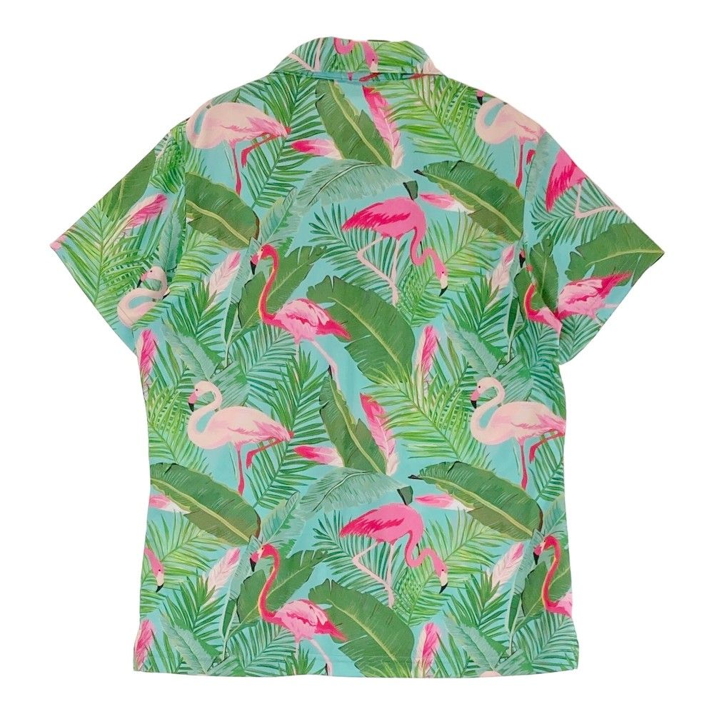 ラウドマウス フラミンゴ柄 ゴルフウェア メンズ L 長袖 半袖 ネイビー