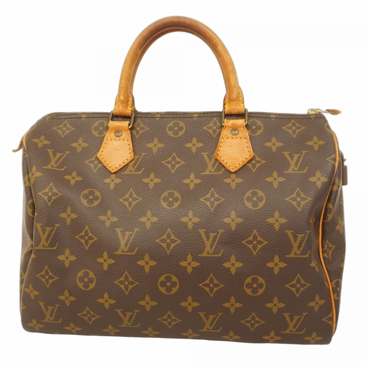 ルイヴィトン ハンドバック　モノグラム　ポーチ付き   ブラウン 茶 【中古品】 ルイヴィトン ハンドバック モノグラム ポーチ付き ブラウン 茶
