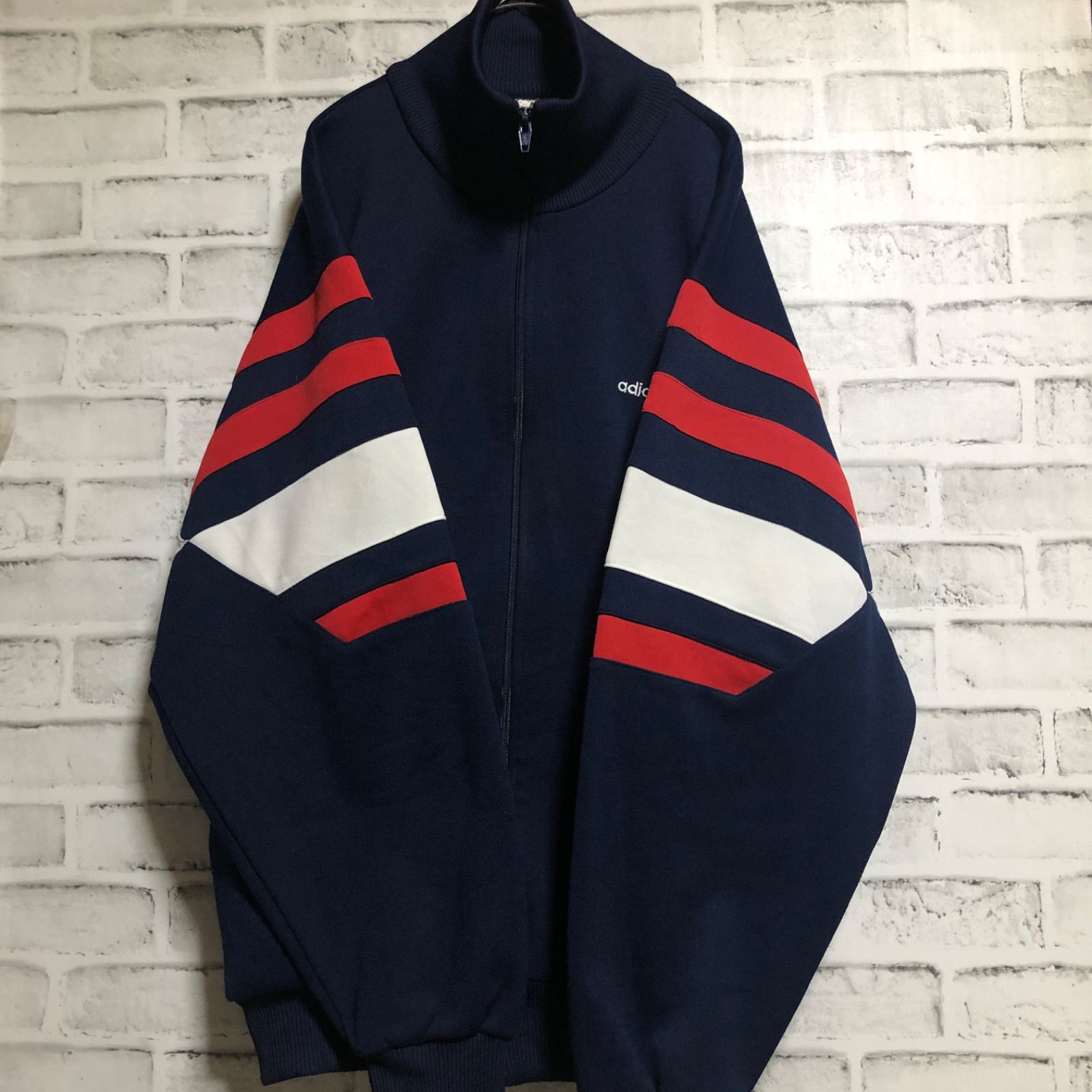 希少XL⭐️80s adidas トラックジャケット/ジャージ 刺繍トレファイル 
