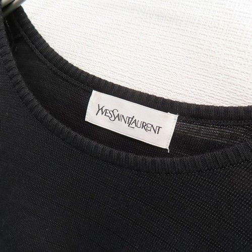 YVESSAINTLAURENT イヴサンローラン　ニット　ワンピース　黒　M イヴ・サンローラン YVES SAINT LAURENT YSL ヴィンテージ