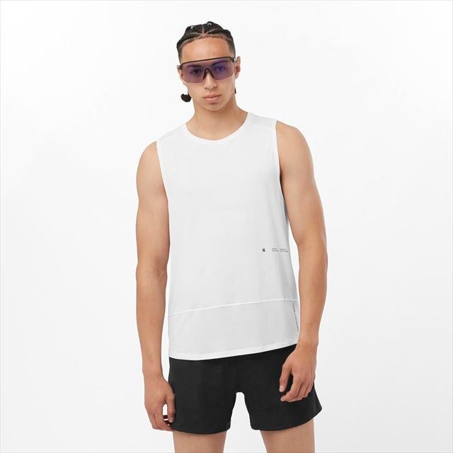 サロモン クロスラン ノースリーブ Tシャツ セット ランニング トレラン M SALOMON サロモン タンクトップTシャツ CROSS RUN TANK GFX M