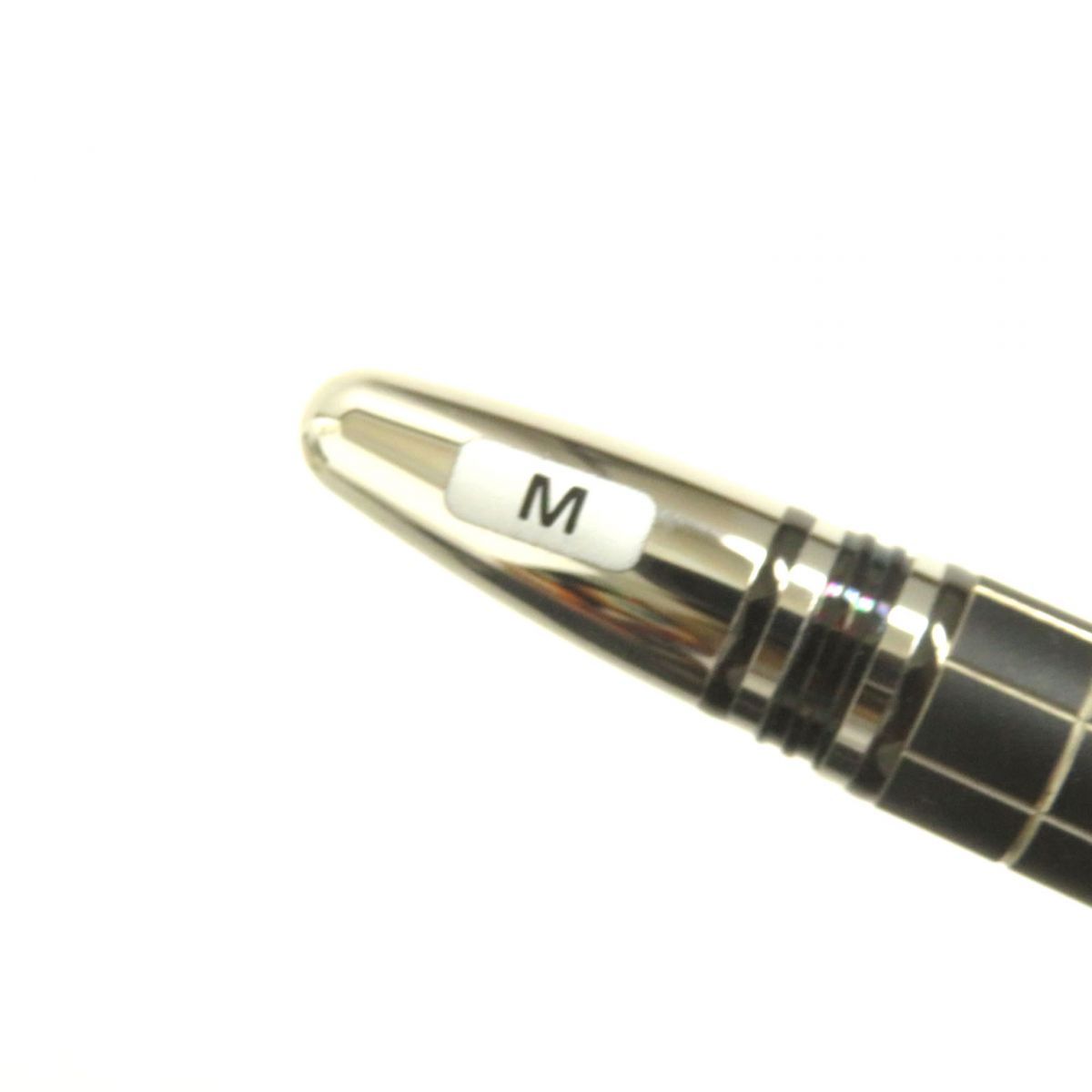 極美品▼MONTBLANC モンブラン スターウォーカー メタルラバーライン ペン先585(14K) 万年筆 マットブラック×シルバー M  箱・ケース付き