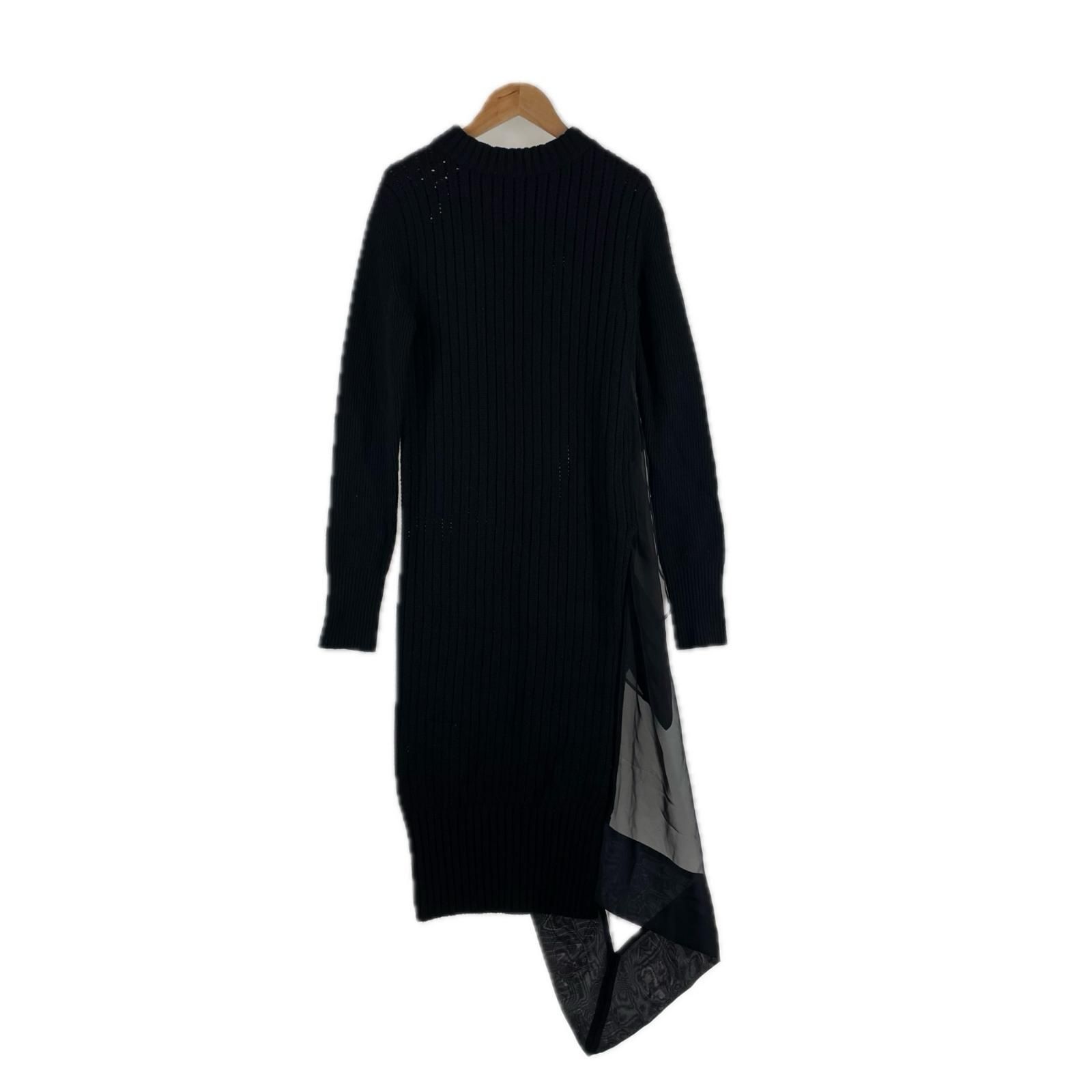 sacai(サカイ) シフォンミックスニットワンピース　　1443 sacai(サカイ) シフォンミックスニットワンピース 1443