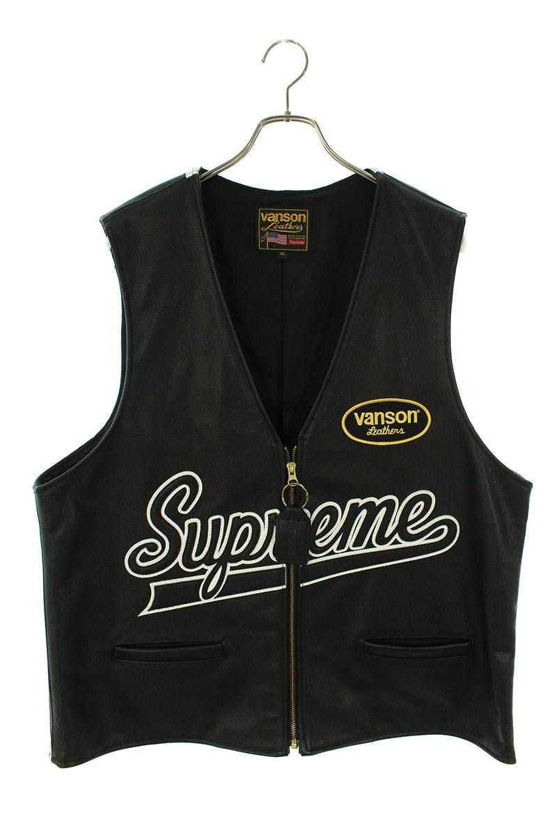 シュプリーム ×バンソン VANSON 21SS Vanson Leathers Spider Web Vest