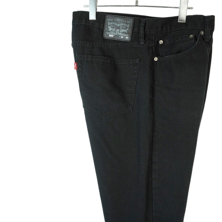 Levi'sリーバイス562ブラックデニムパンツボタンフライ黒