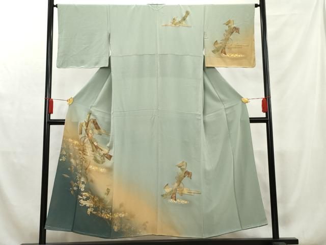 平和屋着物○中国三大刺繍 蘇州刺繍 総刺繍 訪問着 雪輪鼓