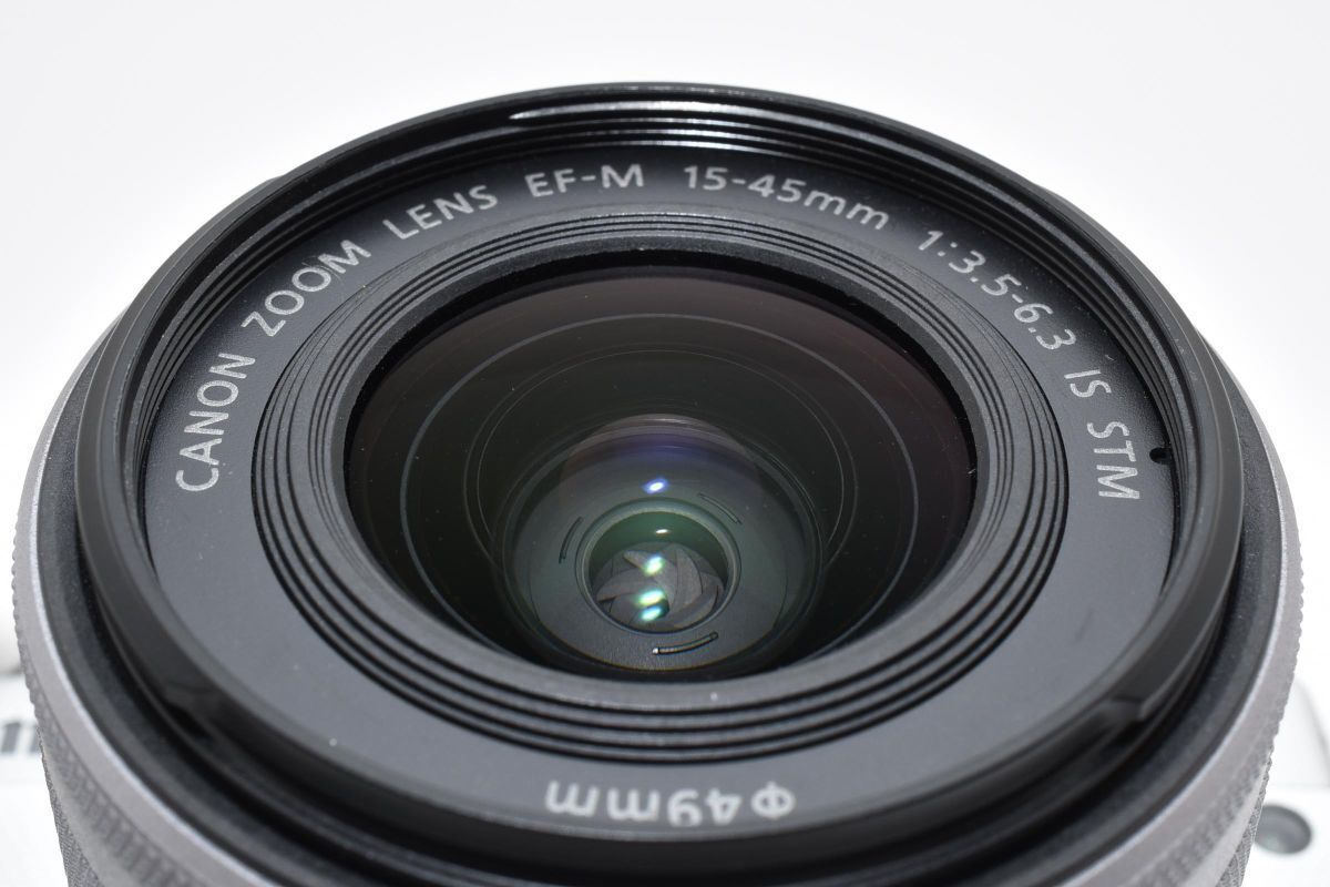  Canon EOS M 100 ホワイト EF 15 45 mm F 3 5 6 IS STM AYM 4757 438 ミラーレス一眼 デジタルカメラ